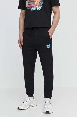 Zdjęcie produktu HUGO spodnie dresowe bawełniane kolor czarny melanżowe 50447963