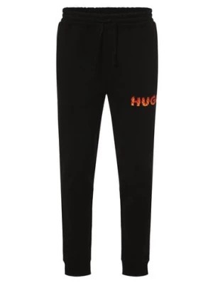 Zdjęcie produktu HUGO Spodnie dresowe Mężczyźni Bawełna czarny jednolity,