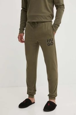 Zdjęcie produktu HUGO spodnie lounge kolor zielony z nadrukiem 50520450
