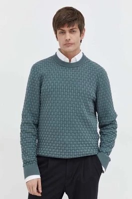 Zdjęcie produktu HUGO sweter bawełniany kolor zielony 50504395