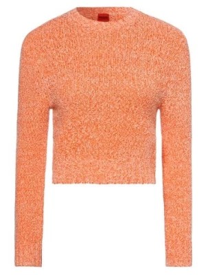 Zdjęcie produktu HUGO Sweter damski Kobiety Sztuczne włókno pomarańczowy marmurkowy,
