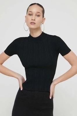 Zdjęcie produktu HUGO sweter damski kolor czarny lekki z półgolfem 50514269