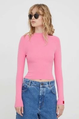 Zdjęcie produktu HUGO sweter damski kolor różowy lekki 50508993