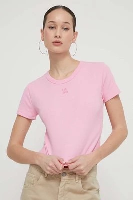 Zdjęcie produktu HUGO t-shirt damski kolor różowy 50512000