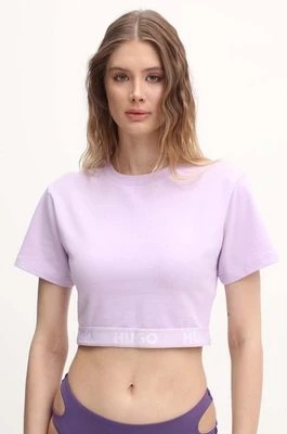 Zdjęcie produktu HUGO t-shirt lounge kolor fioletowy