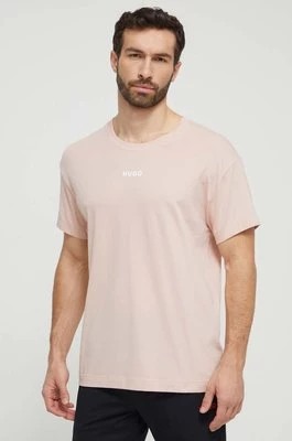 Zdjęcie produktu HUGO t-shirt lounge kolor różowy z nadrukiem 50518646