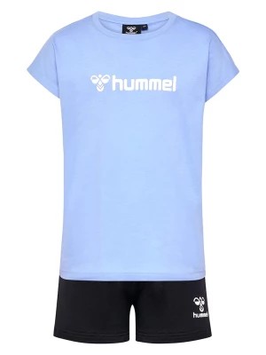 Zdjęcie produktu Hummel 2-częściowy zestaw "Nova" w kolorze błękitno-czarnym rozmiar: 140