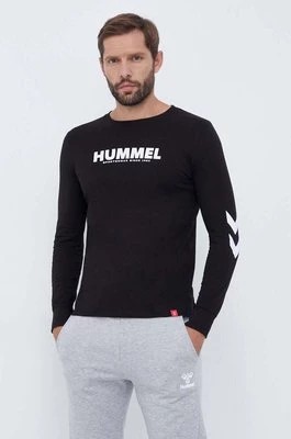 Zdjęcie produktu Hummel longsleeve bawełniany hmlLEGACY T-SHIRT LS kolor czarny z nadrukiem 212573