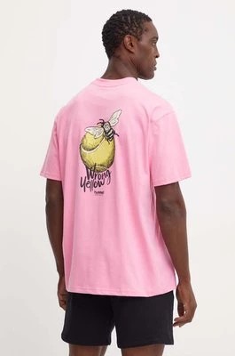 Zdjęcie produktu Hummel t-shirt bawełniany Hummel x Peanuts męski kolor różowy z nadrukiem 226083