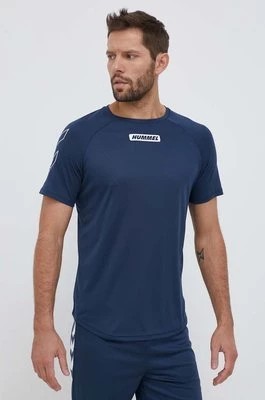 Zdjęcie produktu Hummel t-shirt treningowy hmlTE TOPAZ T-SHIRT kolor granatowy z nadrukiem 213475