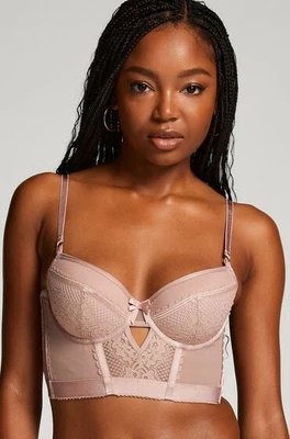 Zdjęcie produktu Hunkemöller Biustonosz usztywniany z fiszbinami longline Malika Różowy