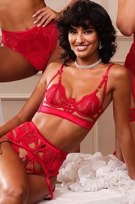 Zdjęcie produktu Hunkemöller Mitzy biustonosz bez wkładek z fiszbinami Czerwony