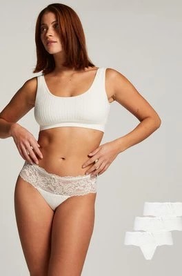 Zdjęcie produktu Hunkemöller Stringi typu bokserki Florence 3-pak Biały