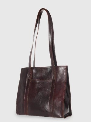 Zdjęcie produktu I MEDICI FIRENZE Skórzana torebka w kolorze brązowym - 32,5 x 30 x 10,5 cm rozmiar: onesize