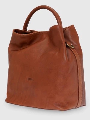 Zdjęcie produktu I MEDICI FIRENZE Skórzana torebka w kolorze jasnobrązowym - 18 x 29,5 x 14,5 cm rozmiar: onesize