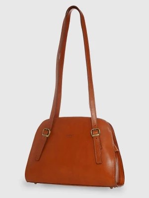 Zdjęcie produktu I MEDICI FIRENZE Skórzana torebka w kolorze jasnobrązowym - 32 x 21,5 x 9 cm rozmiar: onesize