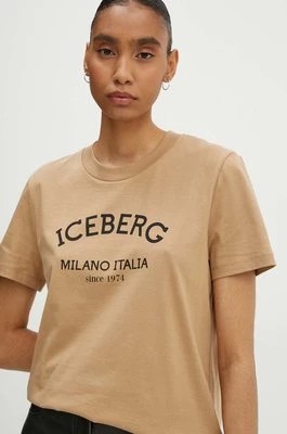 Zdjęcie produktu Iceberg t-shirt bawełniany damski kolor beżowy F021 6325