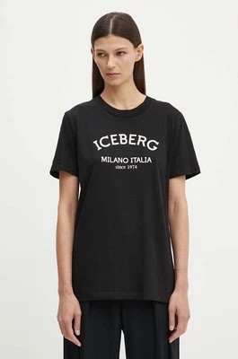 Zdjęcie produktu Iceberg t-shirt bawełniany damski kolor czarny F021 6325