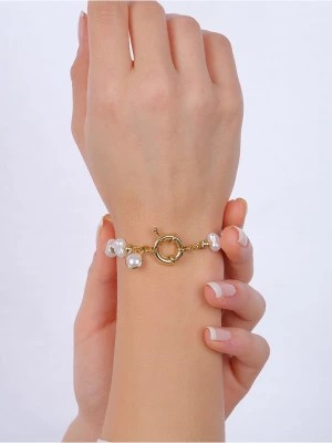 Zdjęcie produktu Idole me Pozłacana bransoletka z perłami rozmiar: onesize