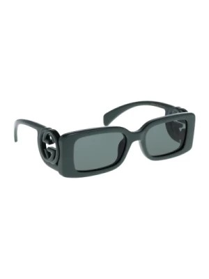 Zdjęcie produktu Ikoniczne okulary przeciwsłoneczne z jednolitymi soczewkami Gucci
