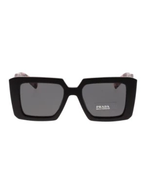 Zdjęcie produktu Ikoniczne okulary przeciwsłoneczne z jednolitymi soczewkami Prada