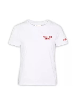 Zdjęcie produktu Ikoniczny Biały T-shirt z Zabawnymi Szczegółami Saint Barth