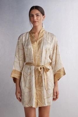 Zdjęcie produktu Intimissimi Kimono z Satyny Golden Hour Kobieta Biały Rozmiar S/M