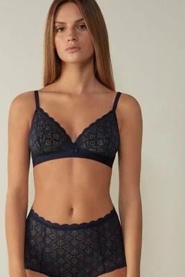 Zdjęcie produktu Intimissimi Koronkowy Biustonosz Trójkąt Emma Kobieta Niebieski Rozmiar