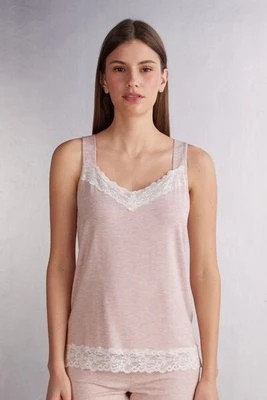 Zdjęcie produktu Intimissimi Koszulka z Modalu z Koronkowymi Detalami Kobieta Jasnoróżowy Rozmiar
