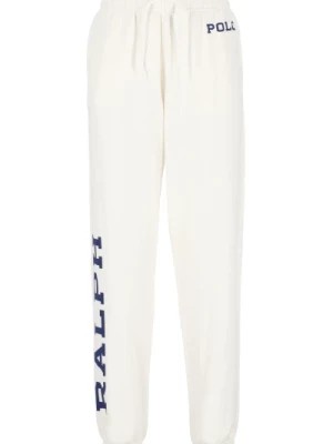 Zdjęcie produktu Ivory Bawełniane Spodnie z Wiązaniem Ralph Lauren