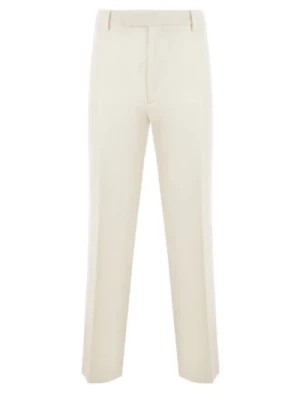 Zdjęcie produktu Ivory wełniane spodnie z prostymi nogawkami Gucci