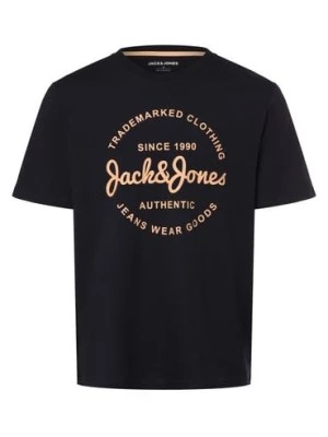 Zdjęcie produktu Jack & Jones Koszulka męska - JJForest Mężczyźni Bawełna niebieski nadruk,