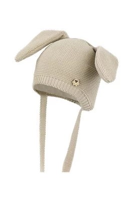 Zdjęcie produktu Jamiks czapka bawełniana dziecięca PILVI kolor beżowy z cienkiej dzianiny bawełniana
