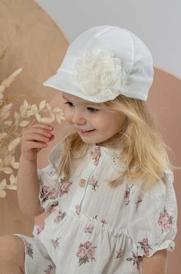 Zdjęcie produktu Jamiks czapka z daszkiem bawełniana dziecięca ROSALIE kolor beżowy z aplikacją