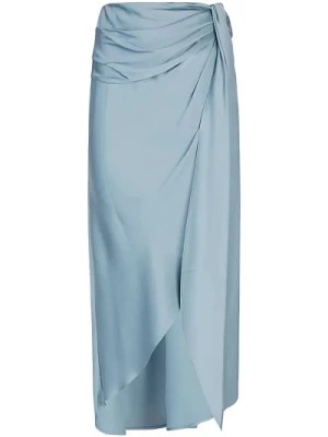 Zdjęcie produktu Jasnoniebieska Spódnica z Drapowanego Satyny Simkhai