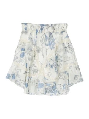 Zdjęcie produktu Jasnoniebieska Spódnica z Kwiatowym Wzorem dla Dziewczynek Blumarine