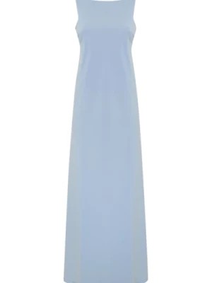 Zdjęcie produktu Jasnoniebieska sukienka bez rękawów z okrągłym dekoltem RRD