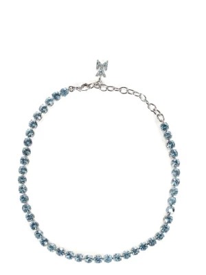 Zdjęcie produktu Jasnoniebieski Tennis Anklet z kryształami Swarovskiego Amina Muaddi