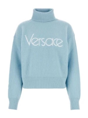Zdjęcie produktu Jasnoniebieski wełniany sweter Versace