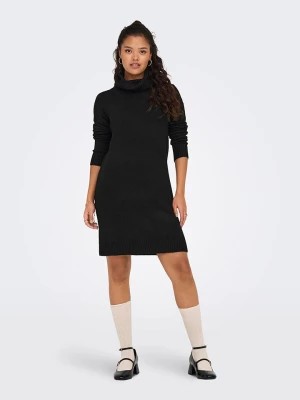 Zdjęcie produktu JDY Sukienka dzianinowa w kolorze czarnym z golfem rozmiar: XL