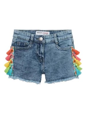Zdjęcie produktu Jeansowe szorty ozdobione kolorową aplikacją dla dziewczynki Minoti