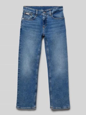 Zdjęcie produktu Jeansy o kroju straight fit z naszywką z logo Calvin Klein Jeans