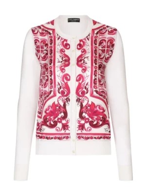 Zdjęcie produktu Jedwabny Sweter z Wstawkami z Twillu Dolce & Gabbana