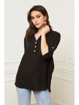 Zdjęcie produktu Joséfine Lniana bluzka "Bjorg" w kolorze czarnym rozmiar: XL