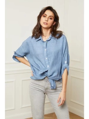 Zdjęcie produktu Joséfine Lniana bluzka "Coline" w kolorze błękitnym rozmiar: S