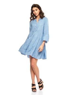 Zdjęcie produktu Joséfine Lniana sukienka "Abby" w kolorze błękitnym rozmiar: S
