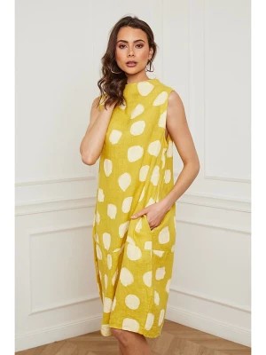 Zdjęcie produktu Joséfine Lniana sukienka "Azura" w kolorze żółtym rozmiar: XL