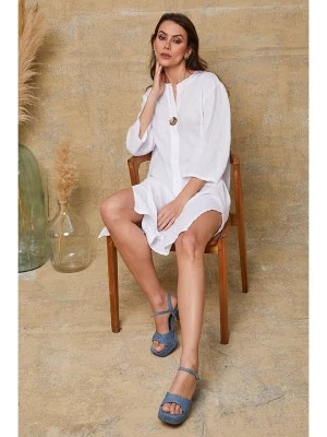 Zdjęcie produktu Joséfine Lniana sukienka "Parish" w kolorze białym rozmiar: XXL