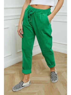 Zdjęcie produktu Joséfine Spodnie dresowe "Zora" w kolorze zielonym rozmiar: M