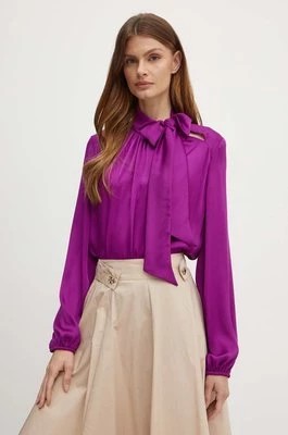 Zdjęcie produktu Joseph Ribkoff bluzka damska kolor fioletowy gładka 243022